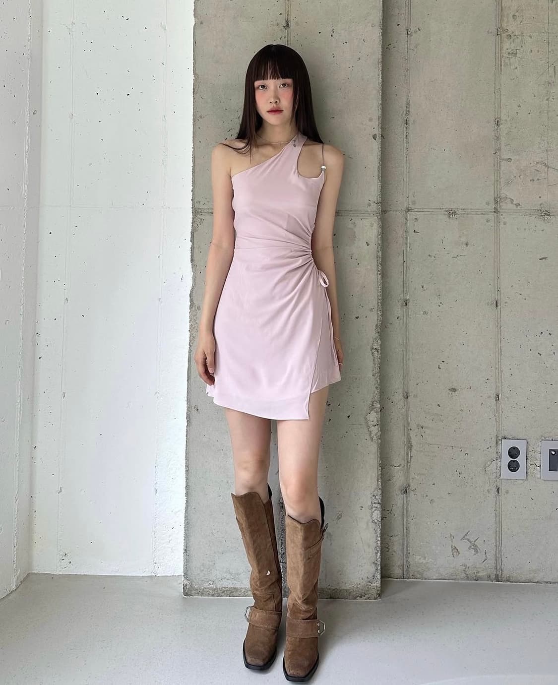 뉴얼린 퓨어 비즈 드레스 베이비핑크 상품이미지1