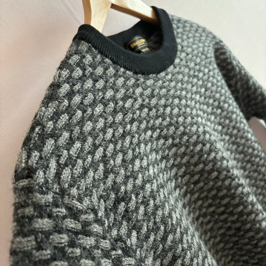 블랙앤화이트 골프 니트 95 163 일본 수입 정품 패턴 상품이미지4