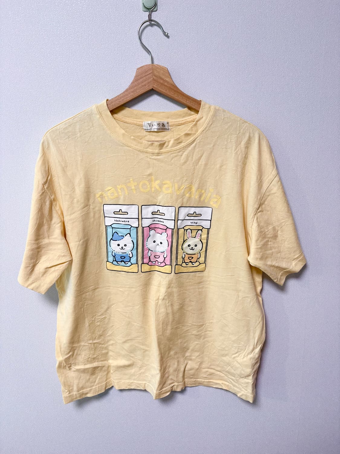 치이카와 정품 반팔 티셔츠 모리걸 노란색 일본 빈티지 상품이미지1