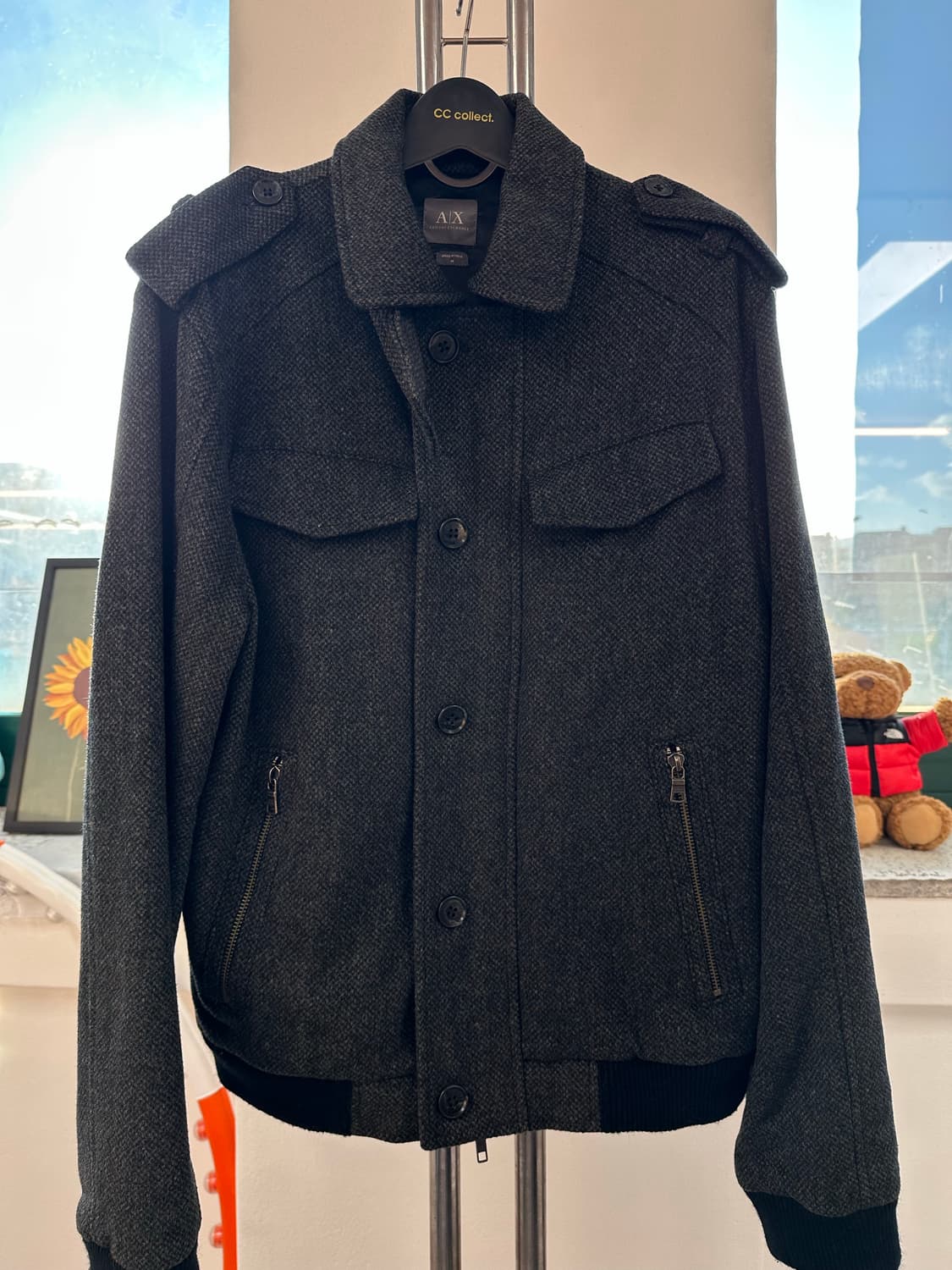 A|X 아르마니 익스체인지 차콜 봄버 자켓 상품이미지1