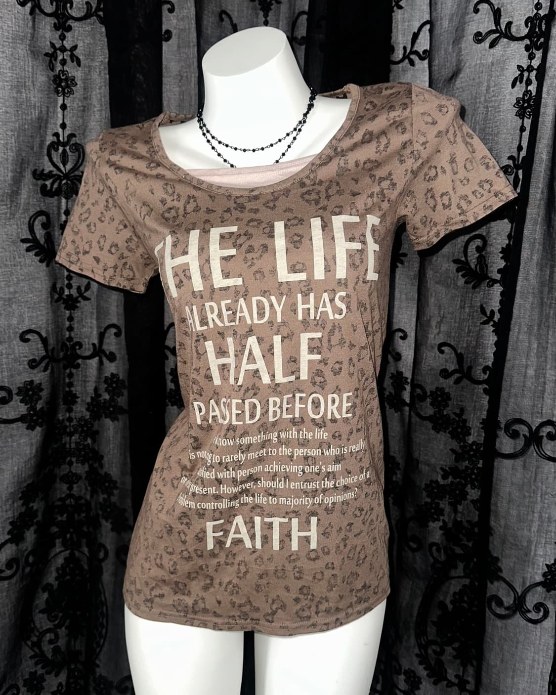 Leopard Layered Short Sleeve 상품이미지2