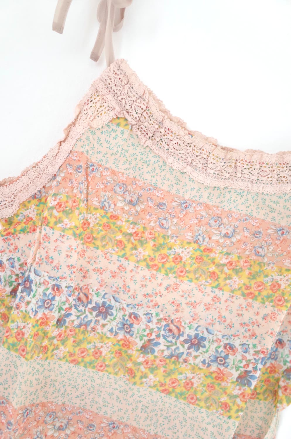 빈티지 리본 & 레이스 나시 블라우스 상품이미지5