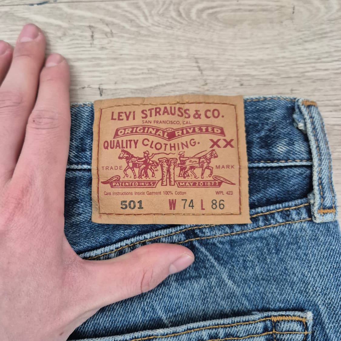 리바이스 501 데님 팬츠 청바지 W74 L86 상품이미지5