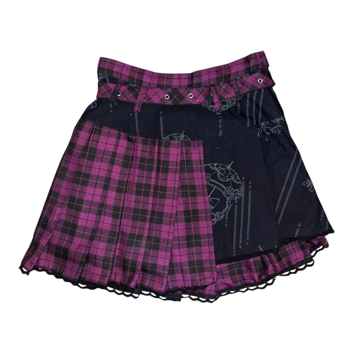 Blood Storm 블러드스톰 타탄체크 벨트 스커트 펑크y2k갸루 상품이미지3