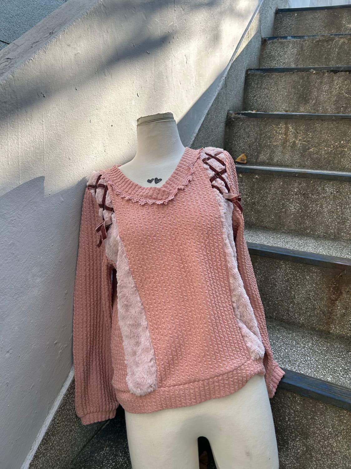 2000s axes femme 로맨틱갸루 딸기우유 니트 상품이미지4