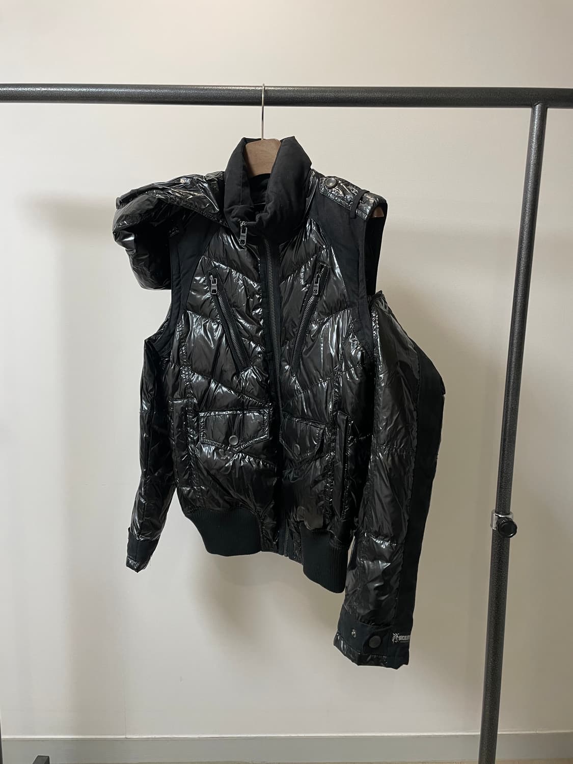 (L) Buckaroo 버커루 디테쳐블 글로시 유광 패딩 상품이미지1