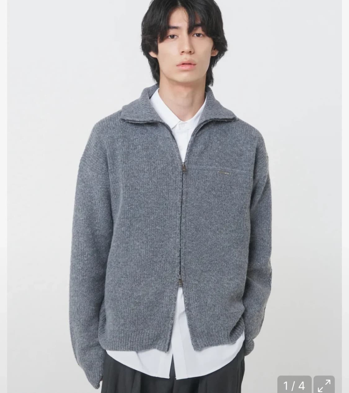 미세키서울 니트집업 상품이미지1