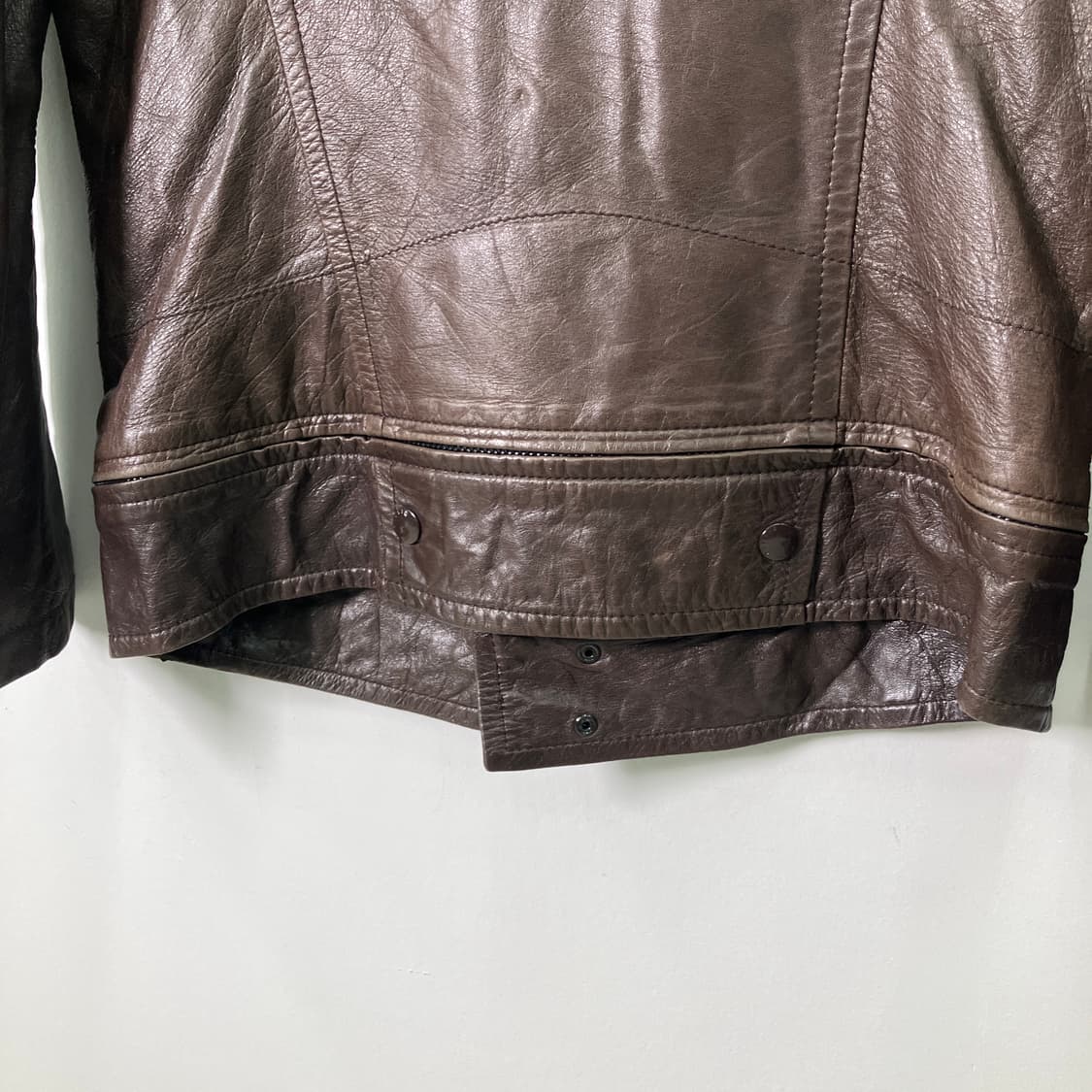 시스템 브라운 양가죽 라이더 자켓  상품이미지7