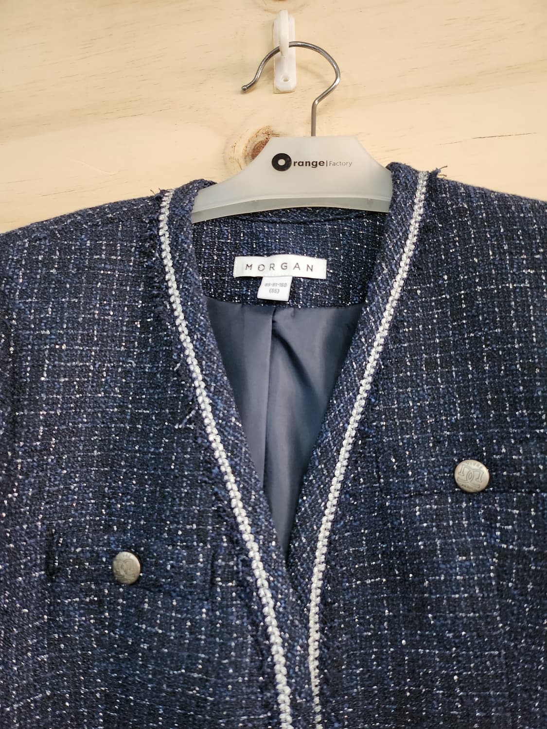 1018) 모르간 morgan 트위드 반팔 자켓 상품이미지5