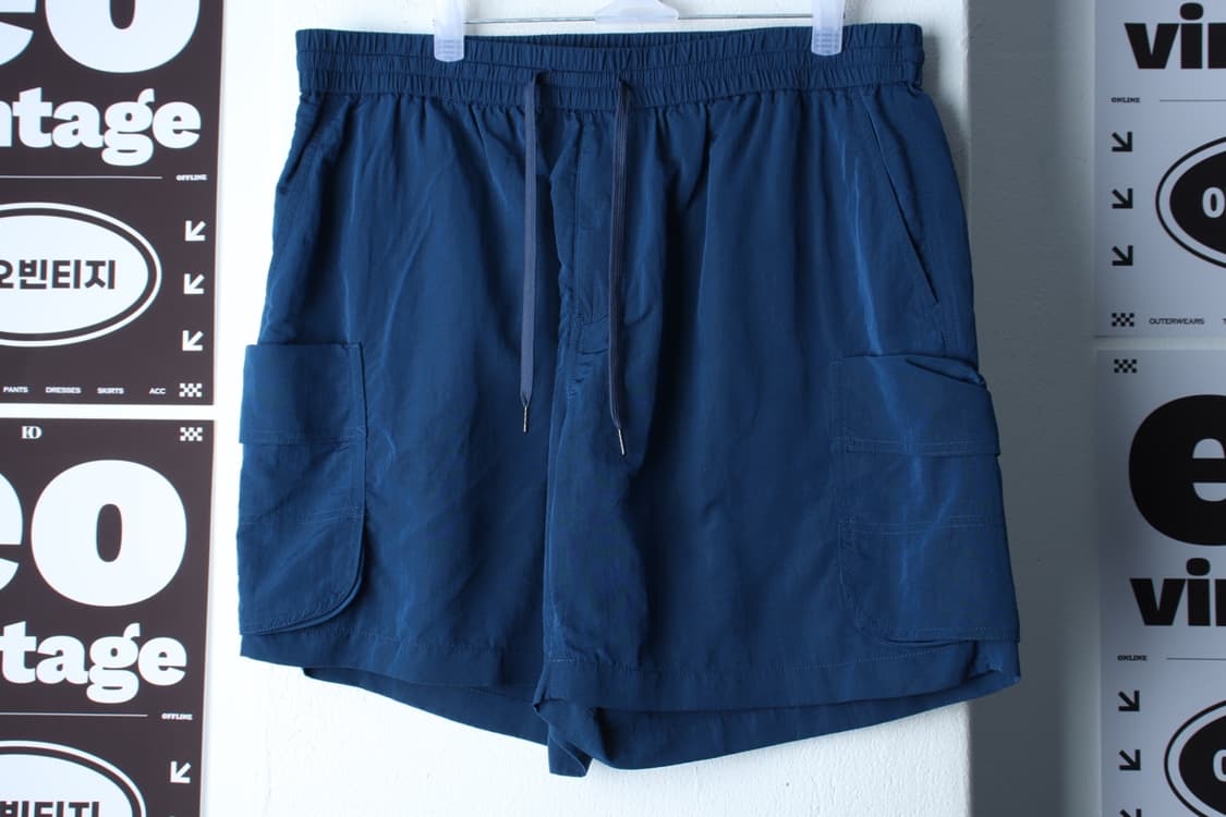 (XL) 일꼬르소 반바지 팬츠 카고 나일론 밴딩 블루 육항-P9966 상품이미지2
