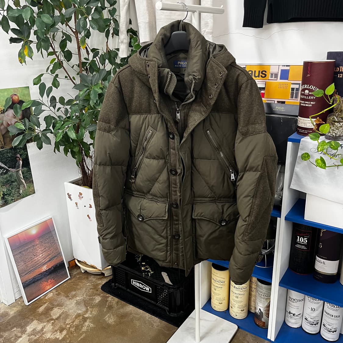 폴로랄프로렌 밀리터리 울믹스 덕다운 패딩점퍼 L 상품이미지1