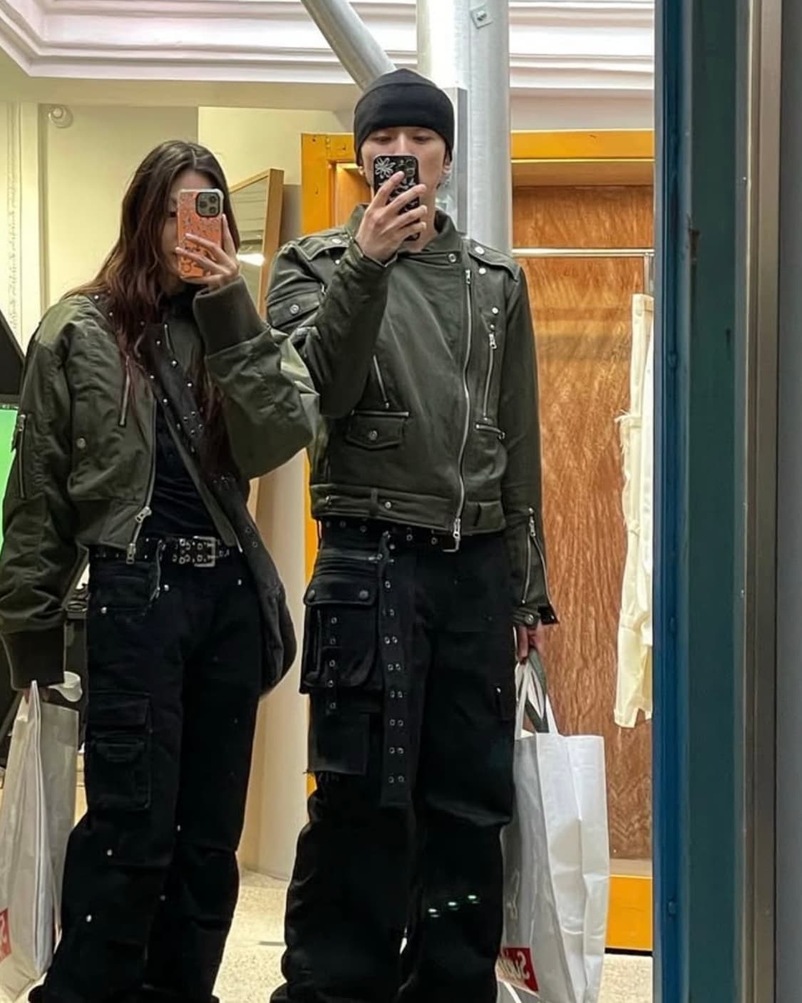 베이컨트 아카이브 패디드 라이더 자켓 카키 상품이미지4