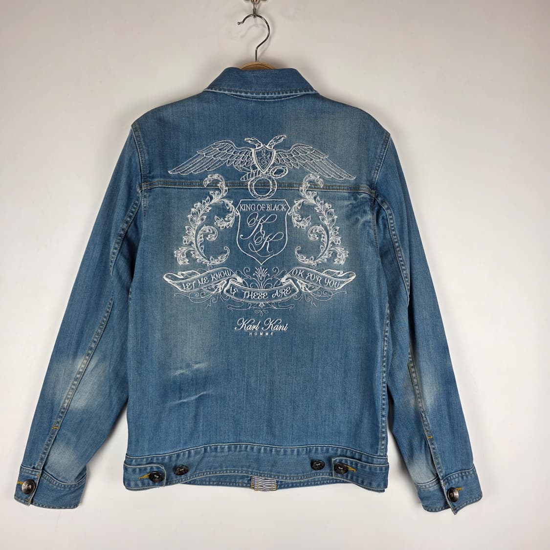 90'S 칼카니 Y2K  자수 데님자켓 상품이미지6