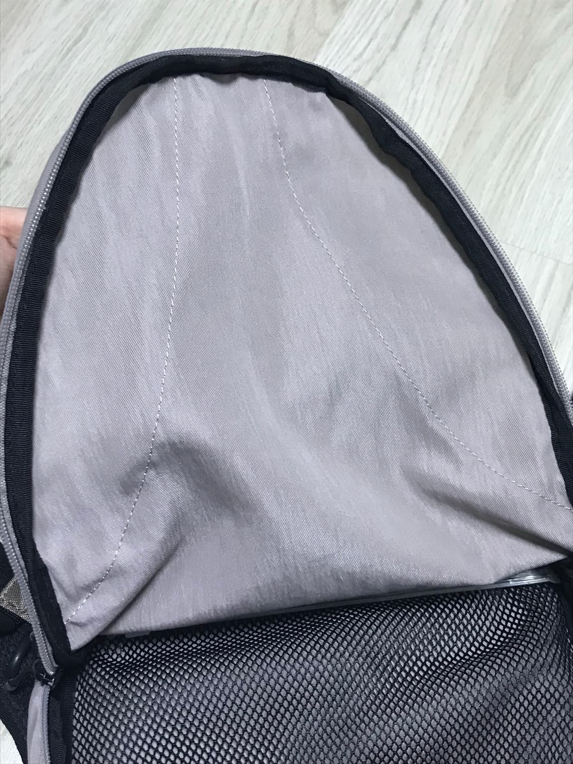 미스치프 롬버스백팩 핑크그레이 상품이미지6