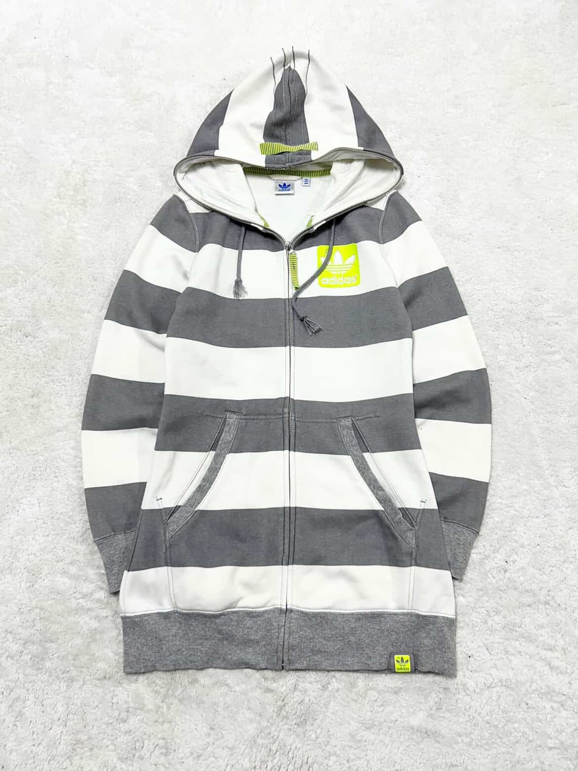 아디다스 빅로고 단가라 롱 후드집업 상품이미지5