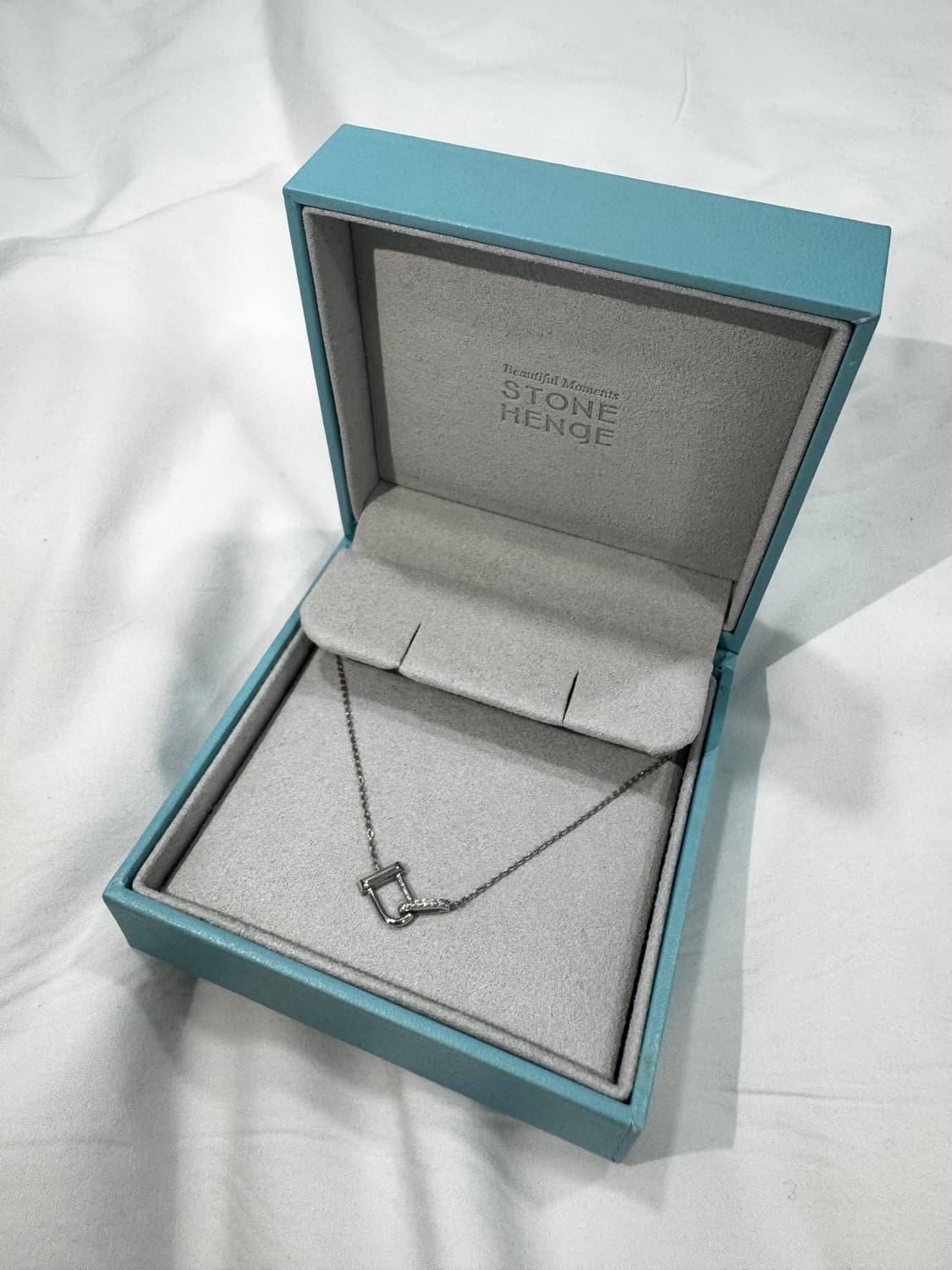 💎 스톤헨지 U-LOCK 14K 화이트골드 목걸이 상품이미지1