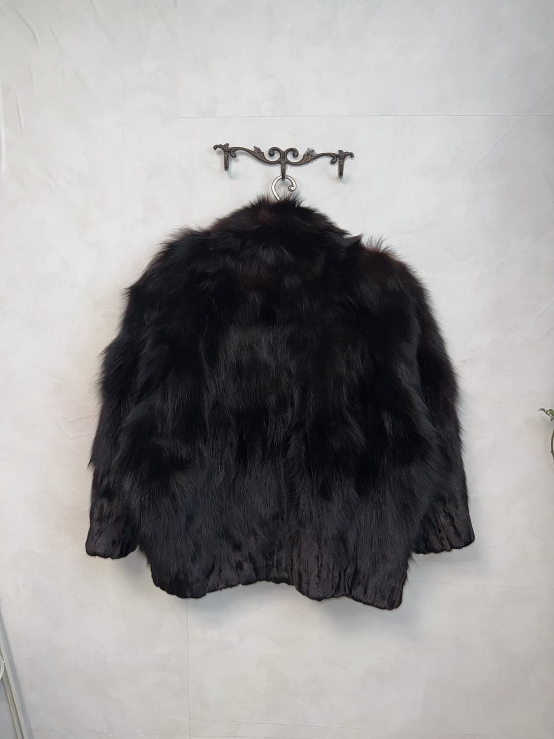 Black fox fur coat jacket 상품이미지6