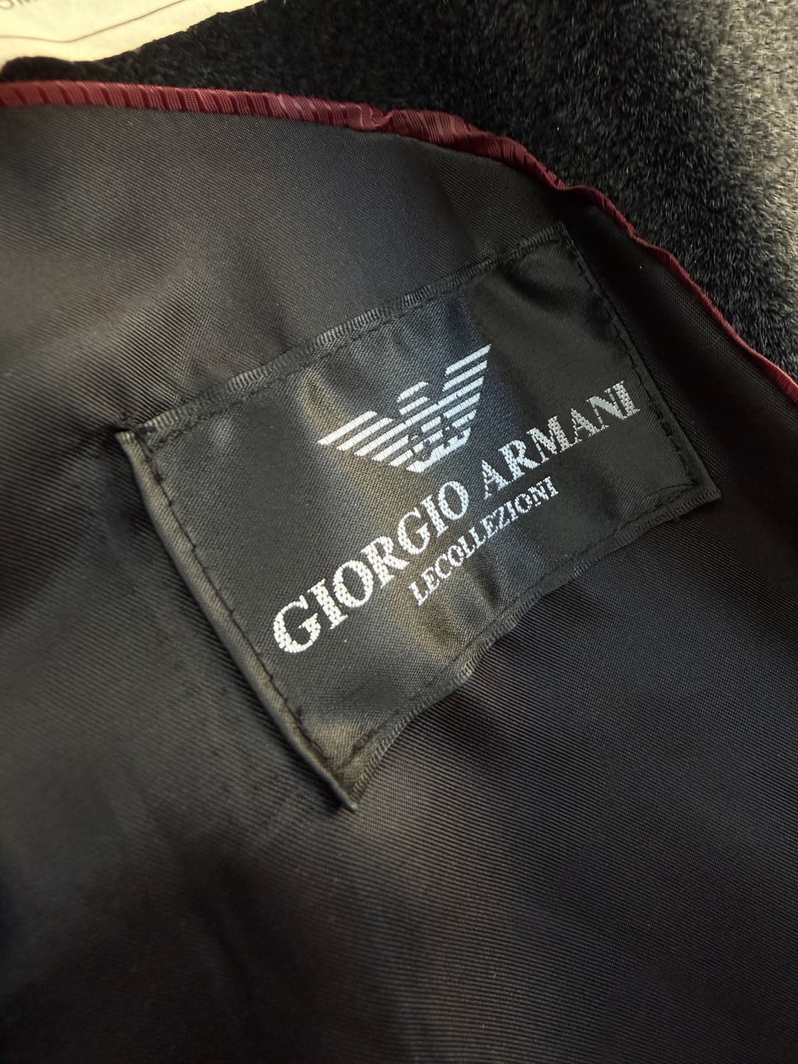 52/ 조르지오 아르마니 90AW 벨벳 울 코트자켓 상품이미지10