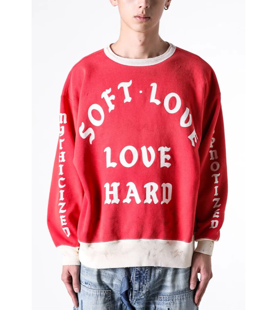 [새상품/L] 세인트미카엘 소프트 러브 스웻셔츠 레드 맨투맨 상품이미지2