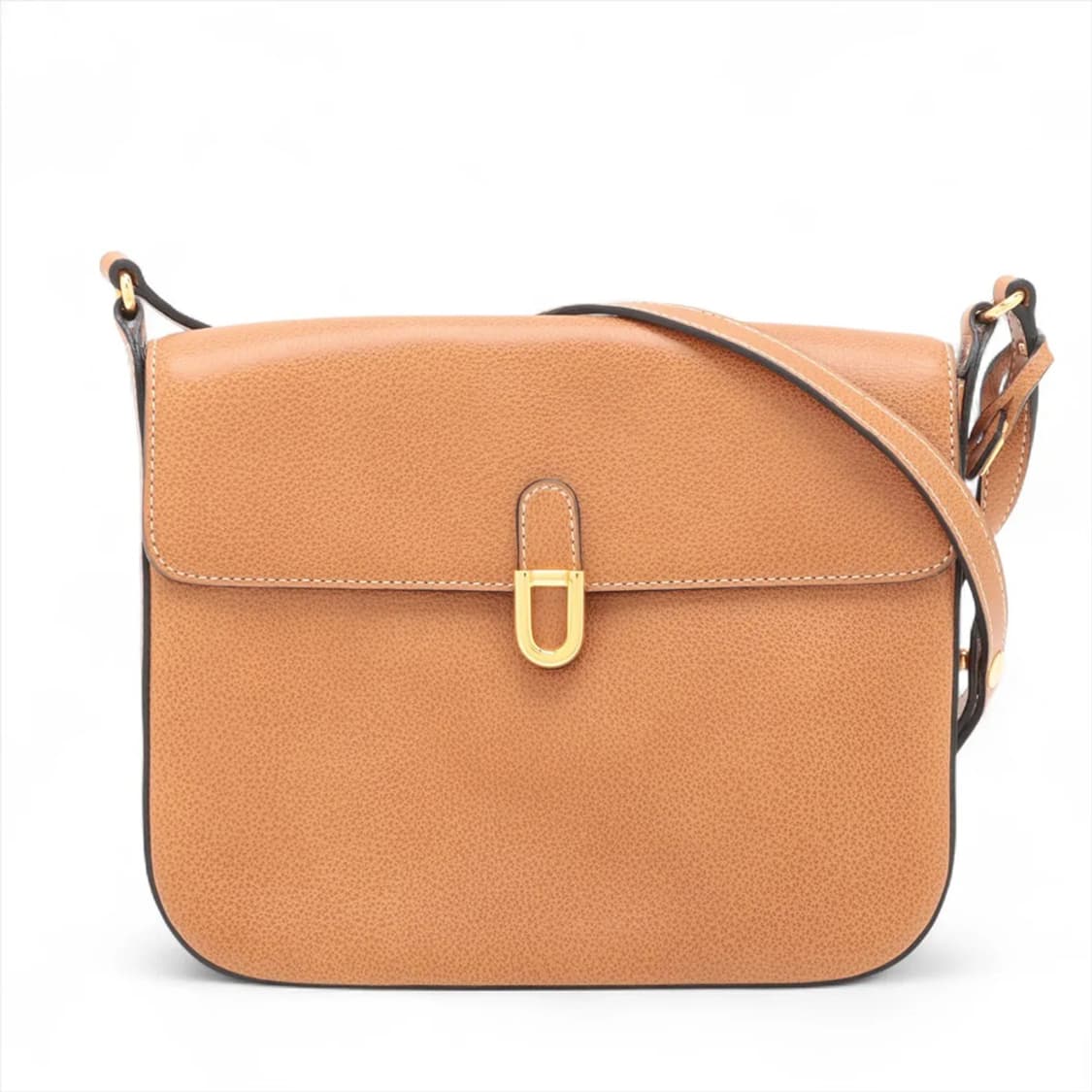 델보 크로스 메신저백 골드 D로고 브라운컬러 거울포함 상품이미지1