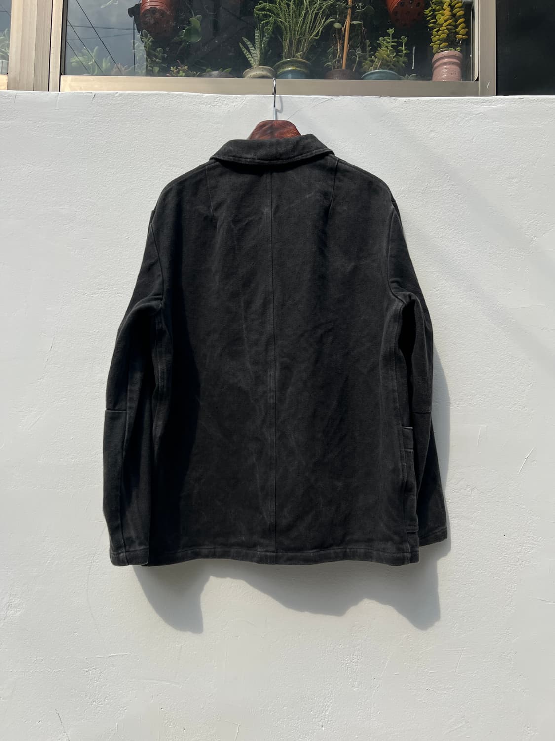 [L]90's 빈티지 워싱 블랙 몰스킨 프렌치 워크 자켓 상품이미지7