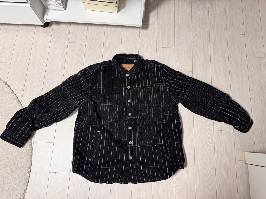 데님티어스 피스 패치워크 패디드 자켓 L사이즈 상품이미지1