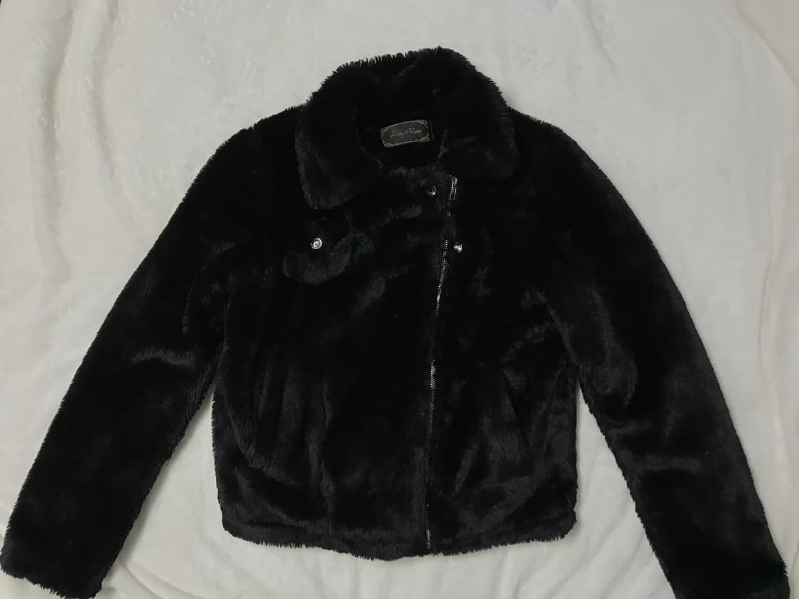 블랙 퍼 라이더 자켓 상품이미지2