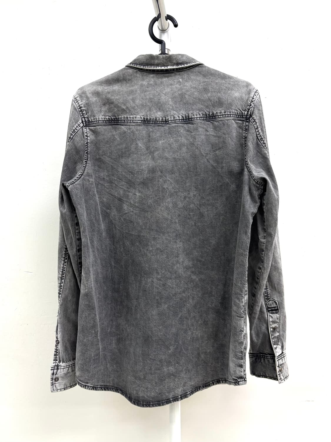 빈티지 흑청 데님 셔츠 상품이미지8