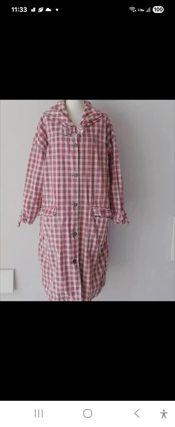 O.Lily 오일릴리 체크 롱 코트 M 상품이미지1