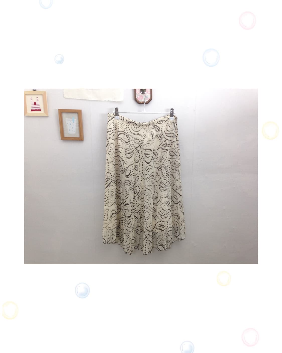 연베이지 도트 스커트 상품이미지1