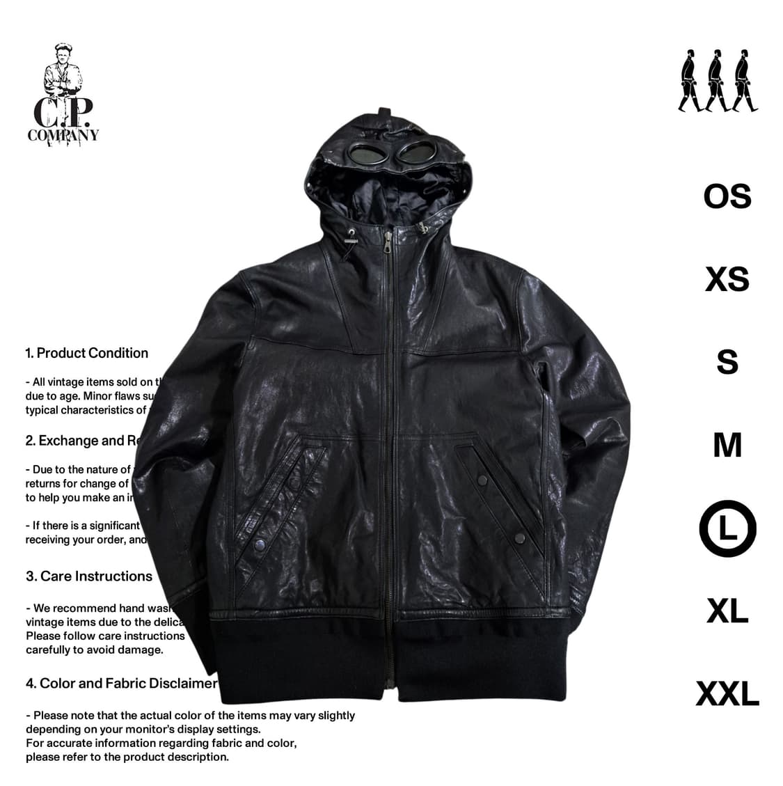 C.P. 컴퍼니 레더 고글 자켓 100사이즈 상품이미지1