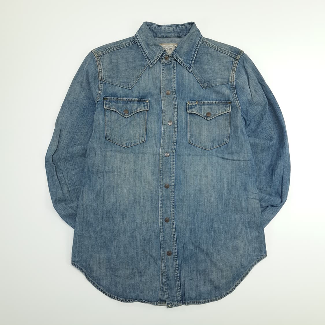 CN690 S 폴로 랄프로렌 웨스턴 데님 긴팔 셔츠 자켓 상품이미지1