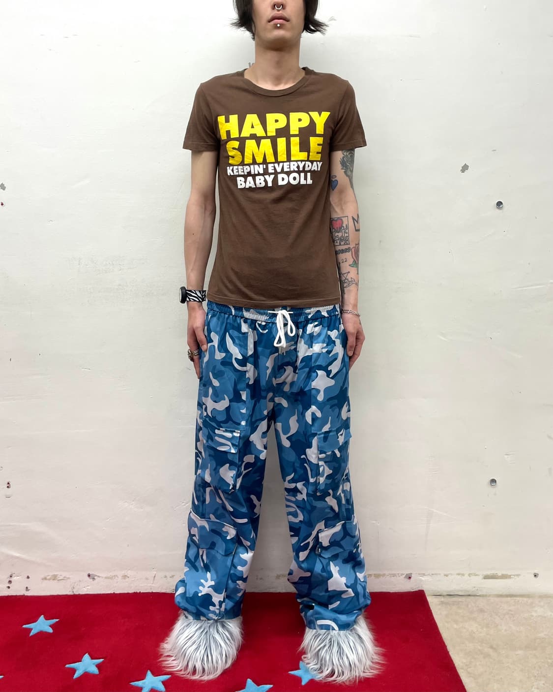 Happy Smile Baby Doll Brown T-shirt 상품이미지3
