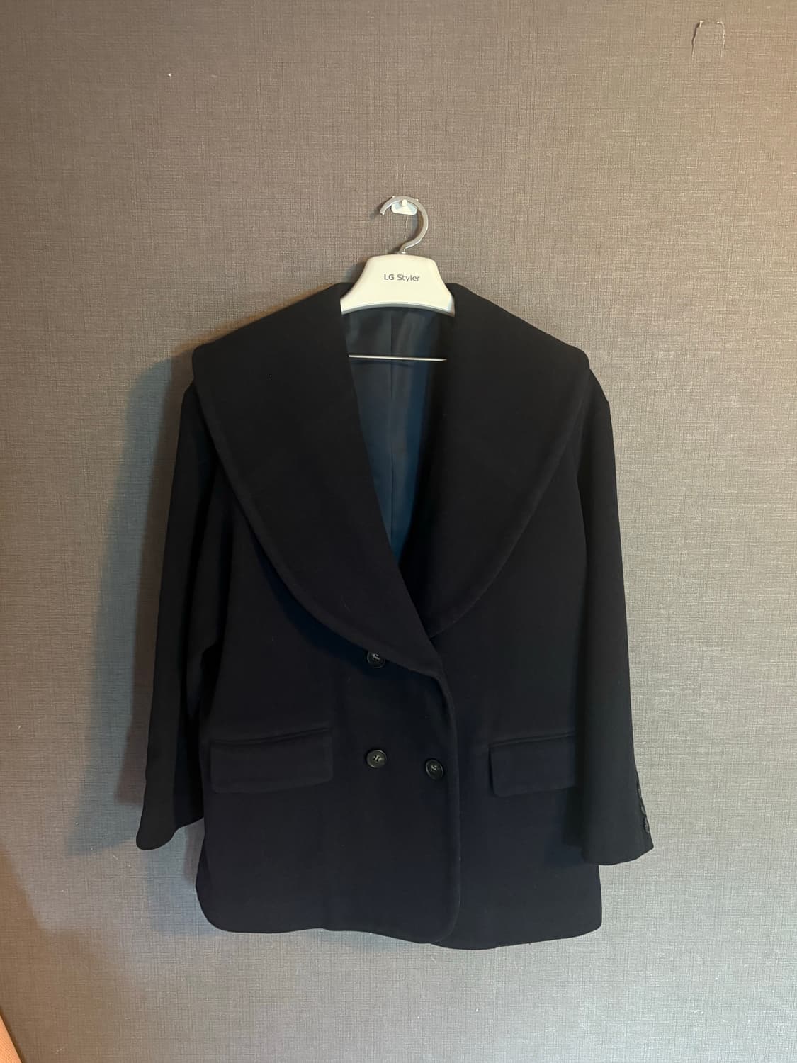 JAPAN 보세 네이비 카라 반코트 상품이미지1