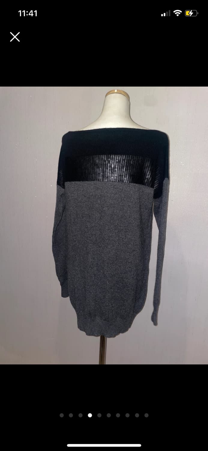 Theory 캐시미어 100% 스팽글 롱 니트 탑 상품이미지4