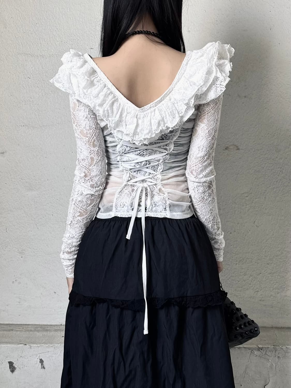 EGOIST back ribbon top 상품이미지3