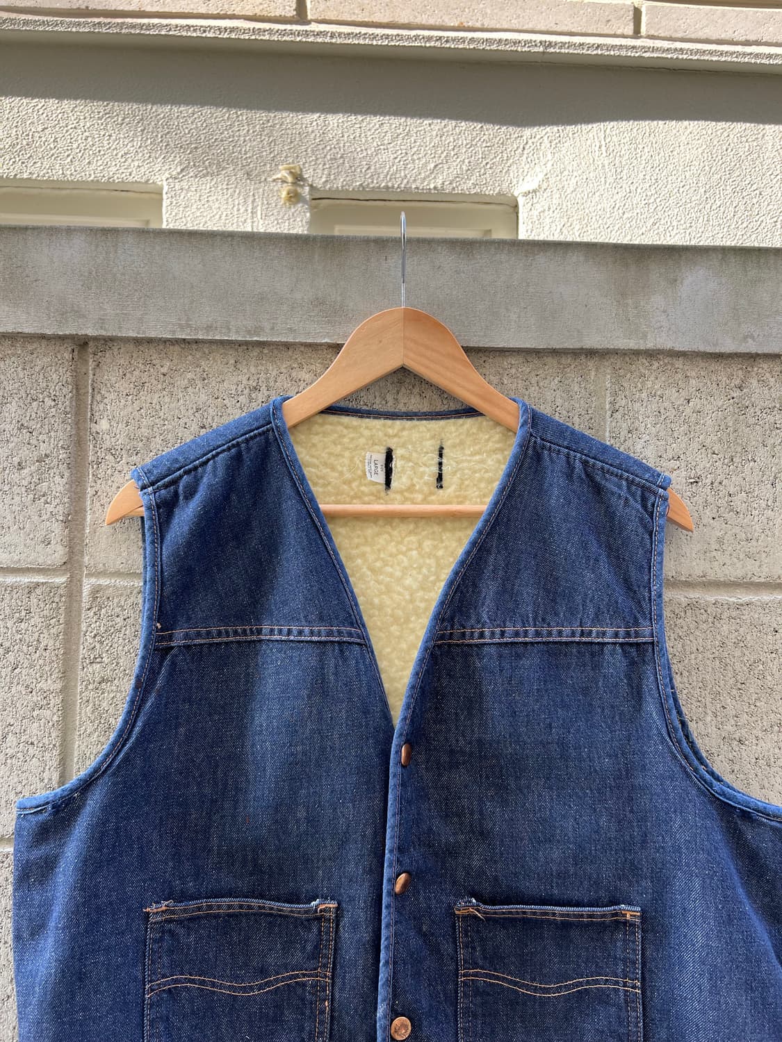 1970s SEARS ROEBUCKS DENIM 빈티지데님쉐르파베스트 상품이미지7