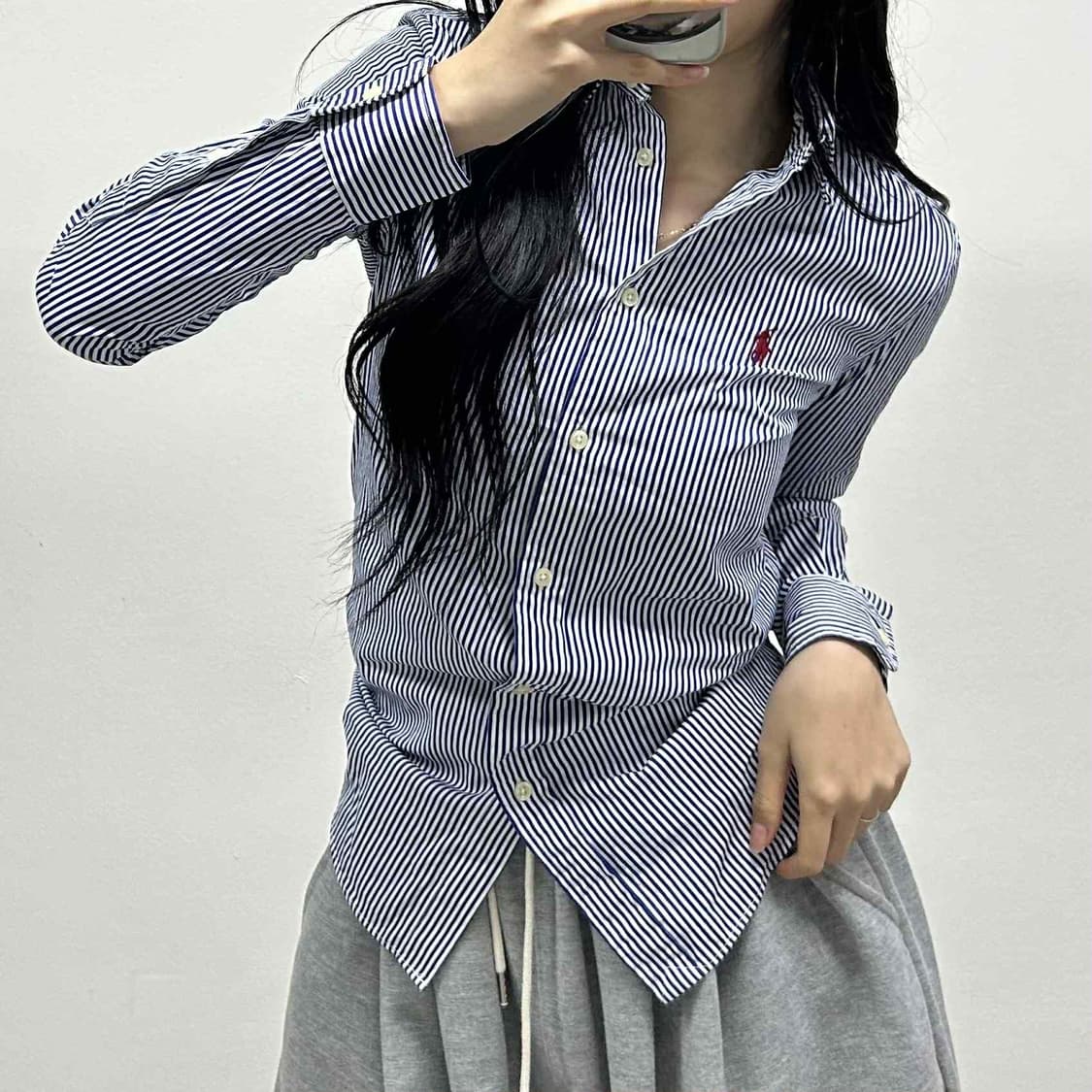 폴로 랄프로렌 신형 스트라이프 걸즈 셔츠(2) 상품이미지1