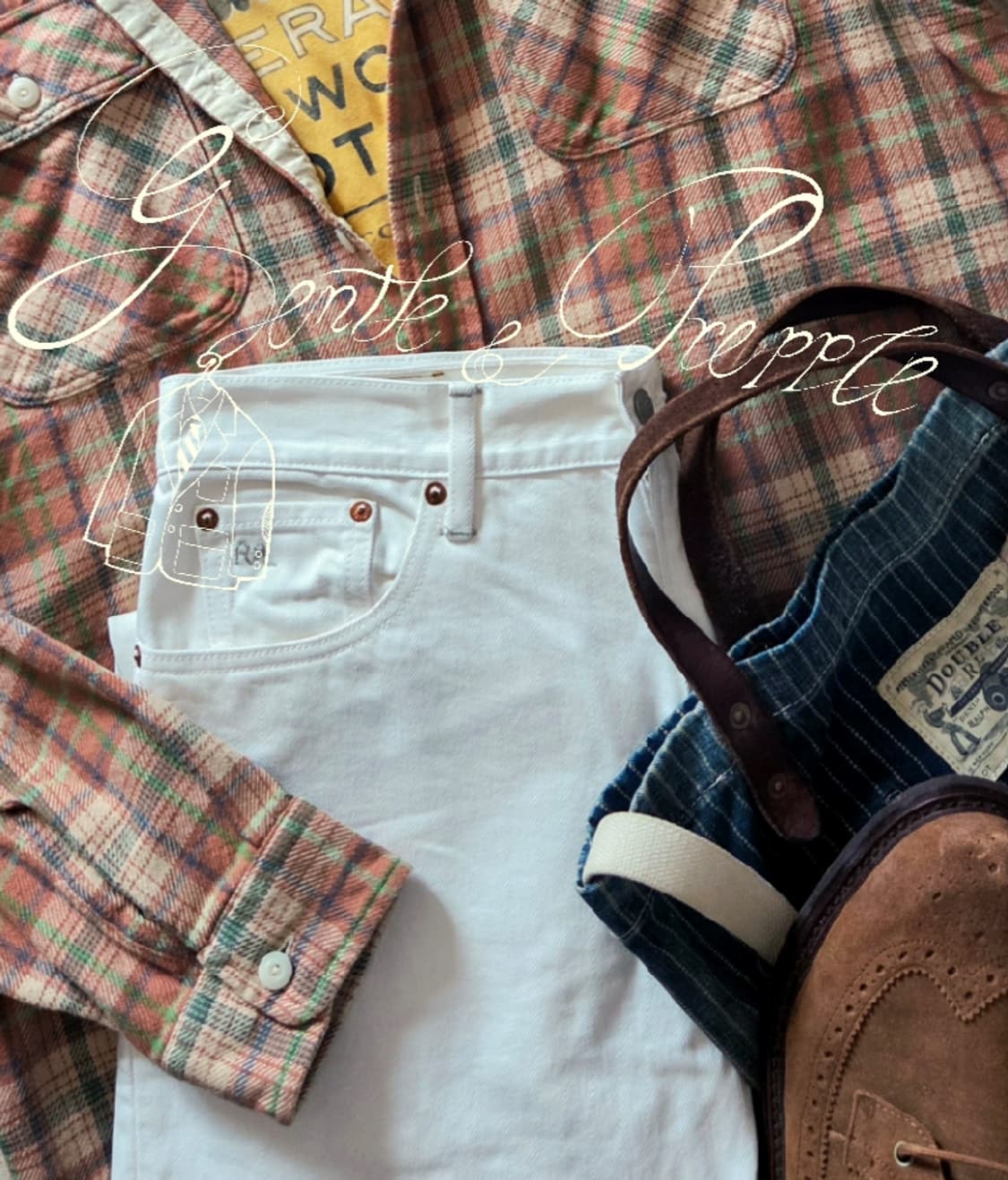 더블알엘 에크루 화이트 팬츠  상품이미지1