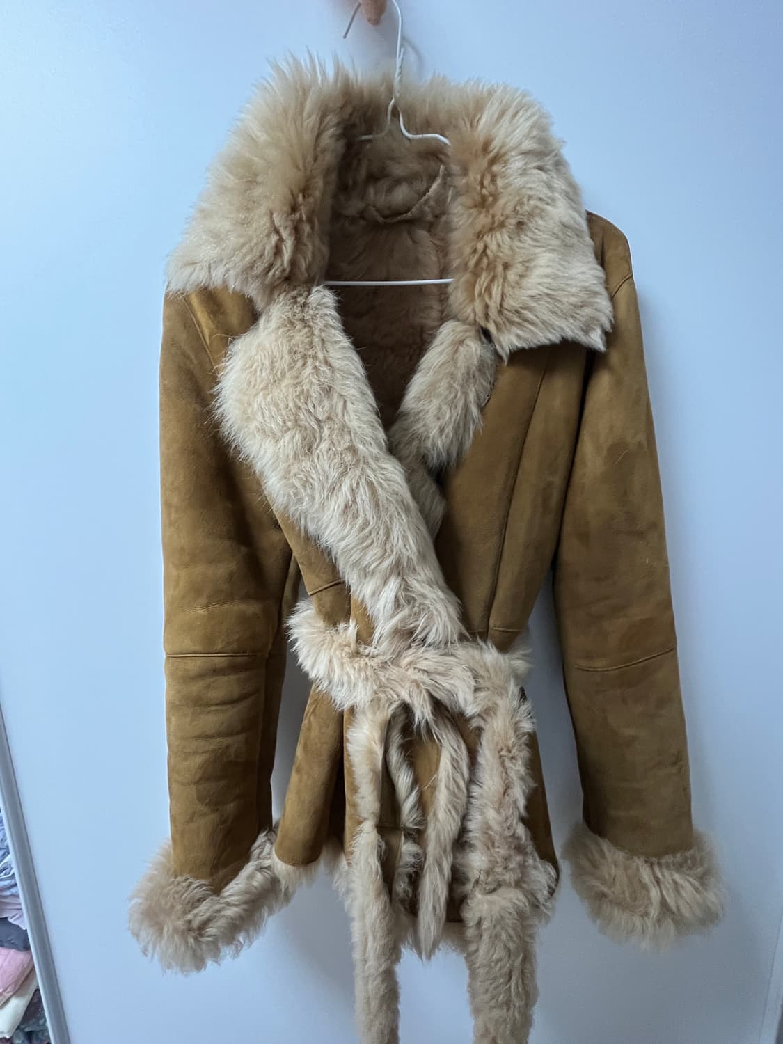 빈티지 vintage 스웨이드 무스탕 퍼코트 상품이미지3