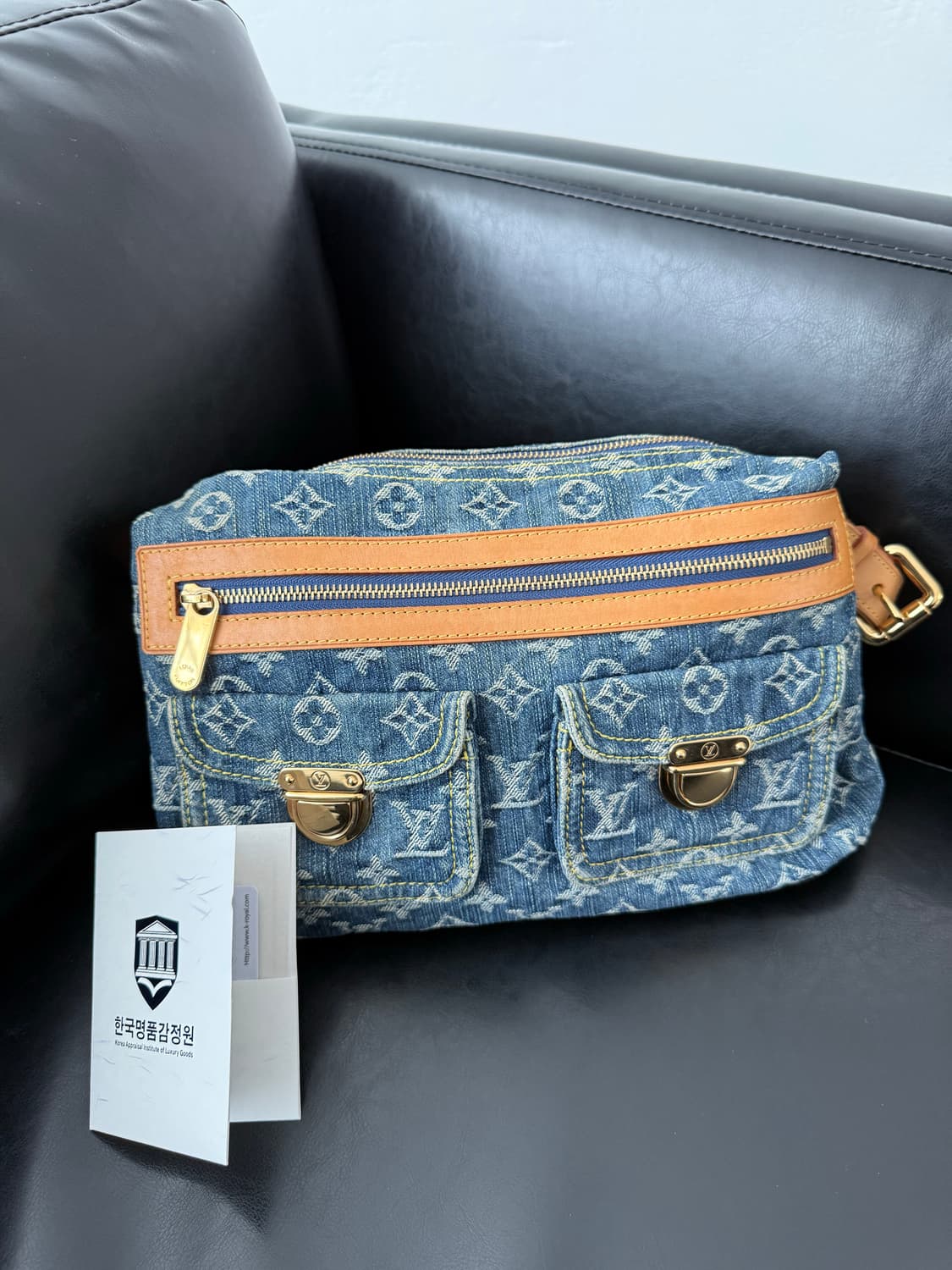 루이비통 데님 배기백 pm (감정서포함) 상품이미지3
