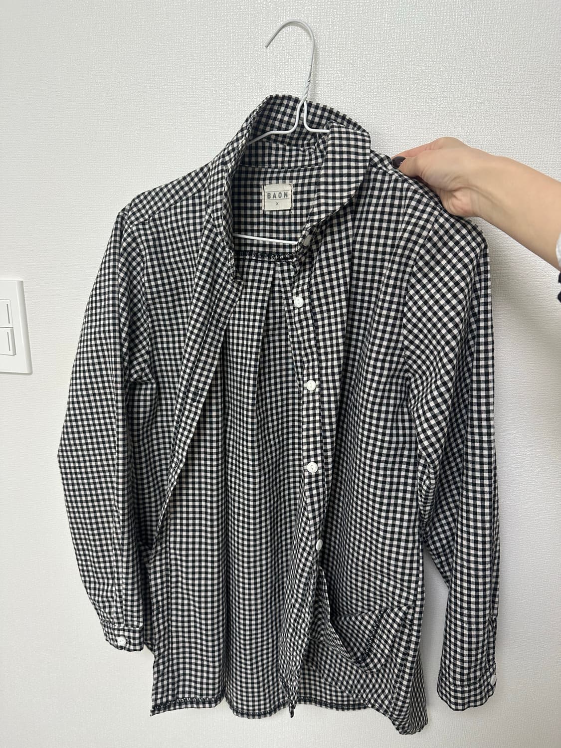 바온 빈티지 체크셔츠 상품이미지1