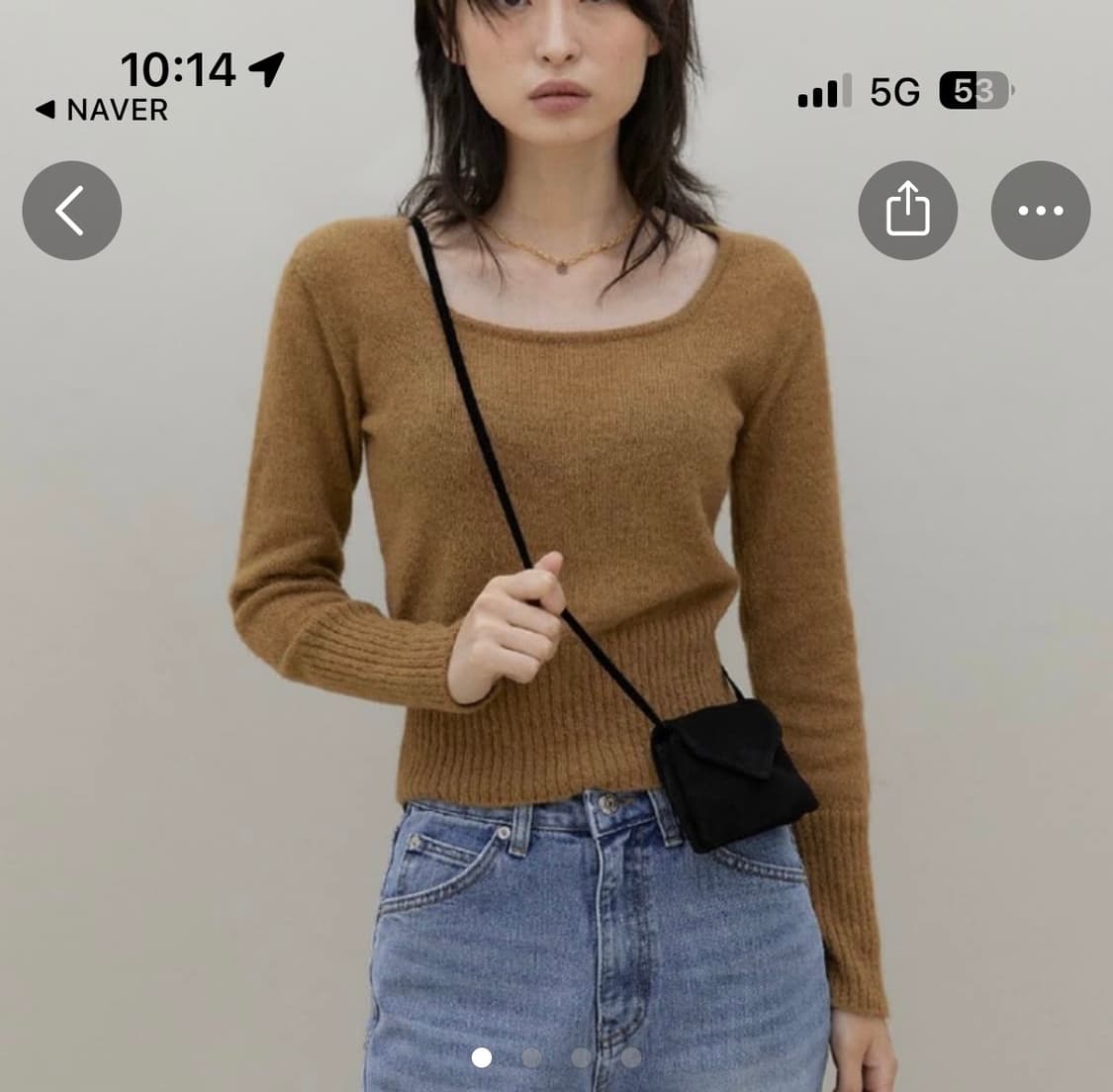 아우로 스퀘어넥 니트 / 3회착 상품이미지4