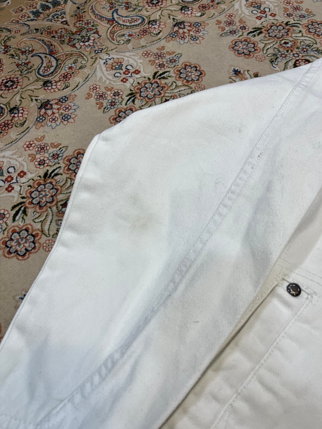 JPN VTG 하이넥 화이트 트러커 자켓 상품이미지6