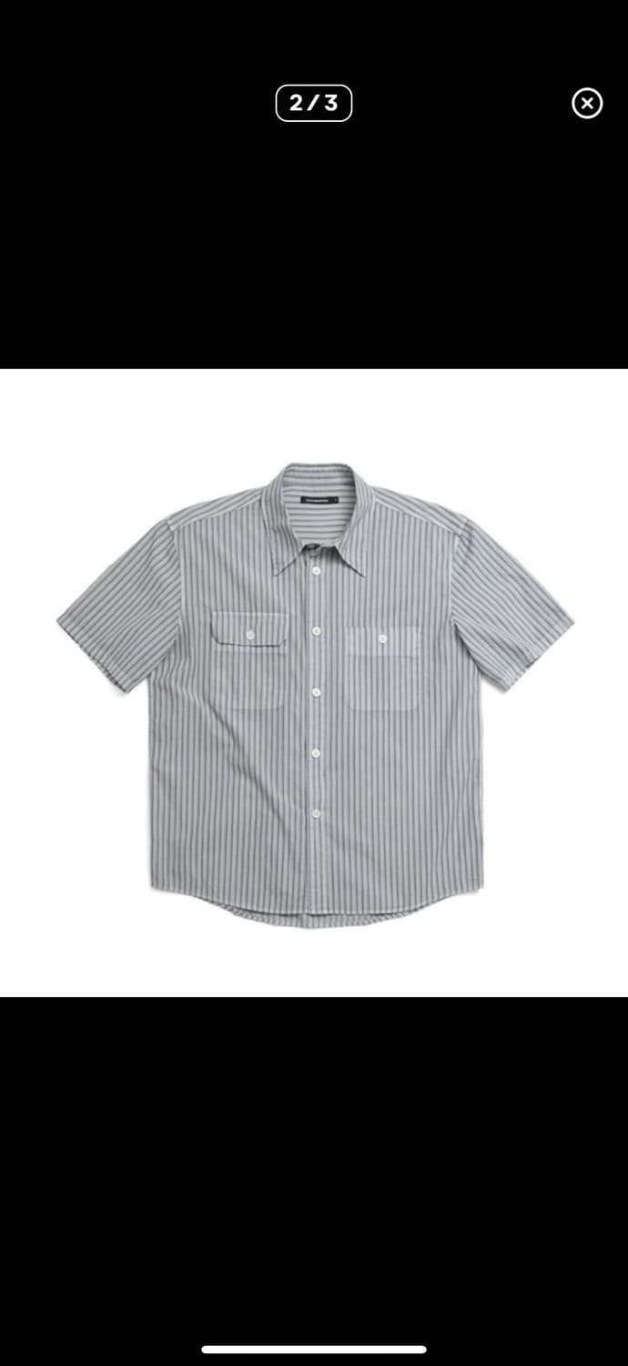 2pk shirt dobby stripe dyed grey (4) 상품이미지1