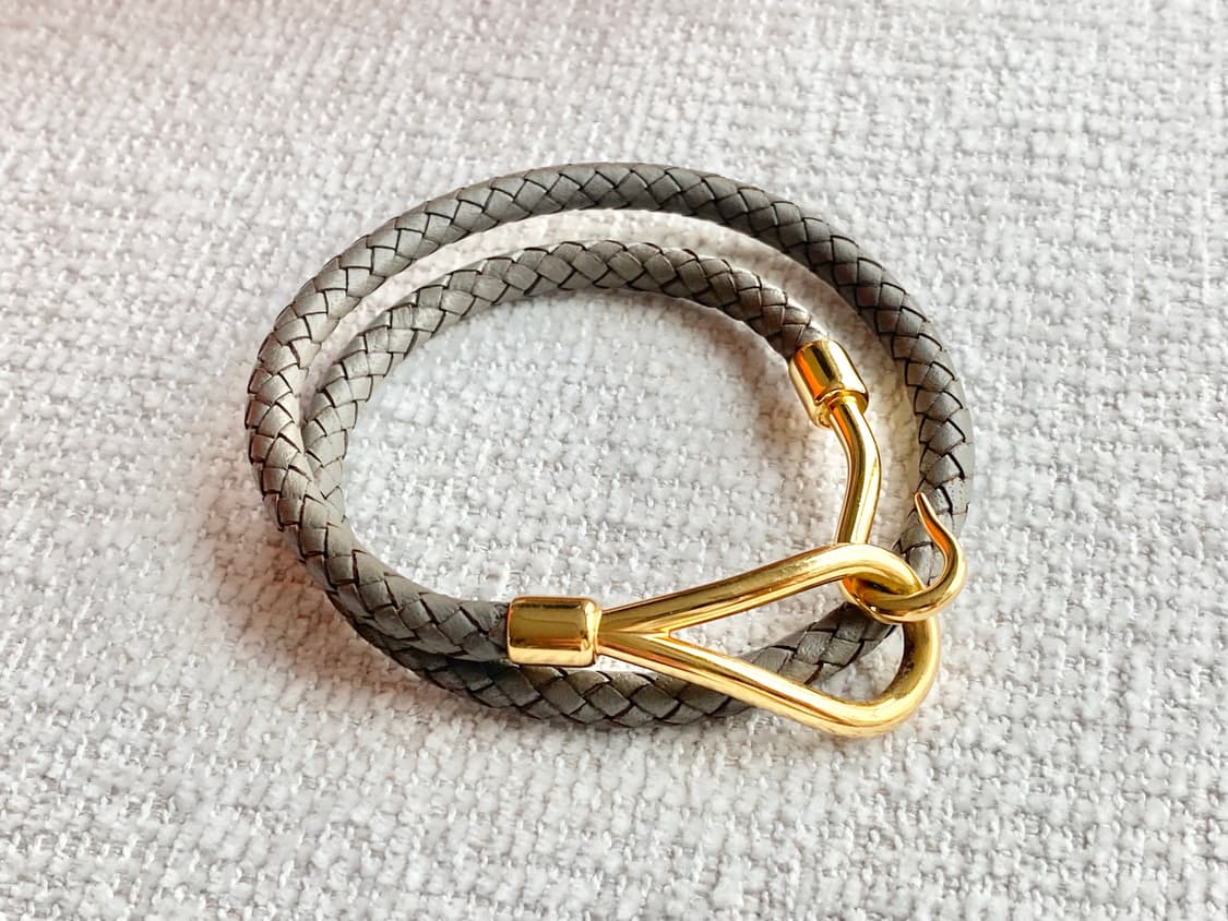 에르메스 점보 그레이 금장 팔찌 2way 타입 상품이미지5