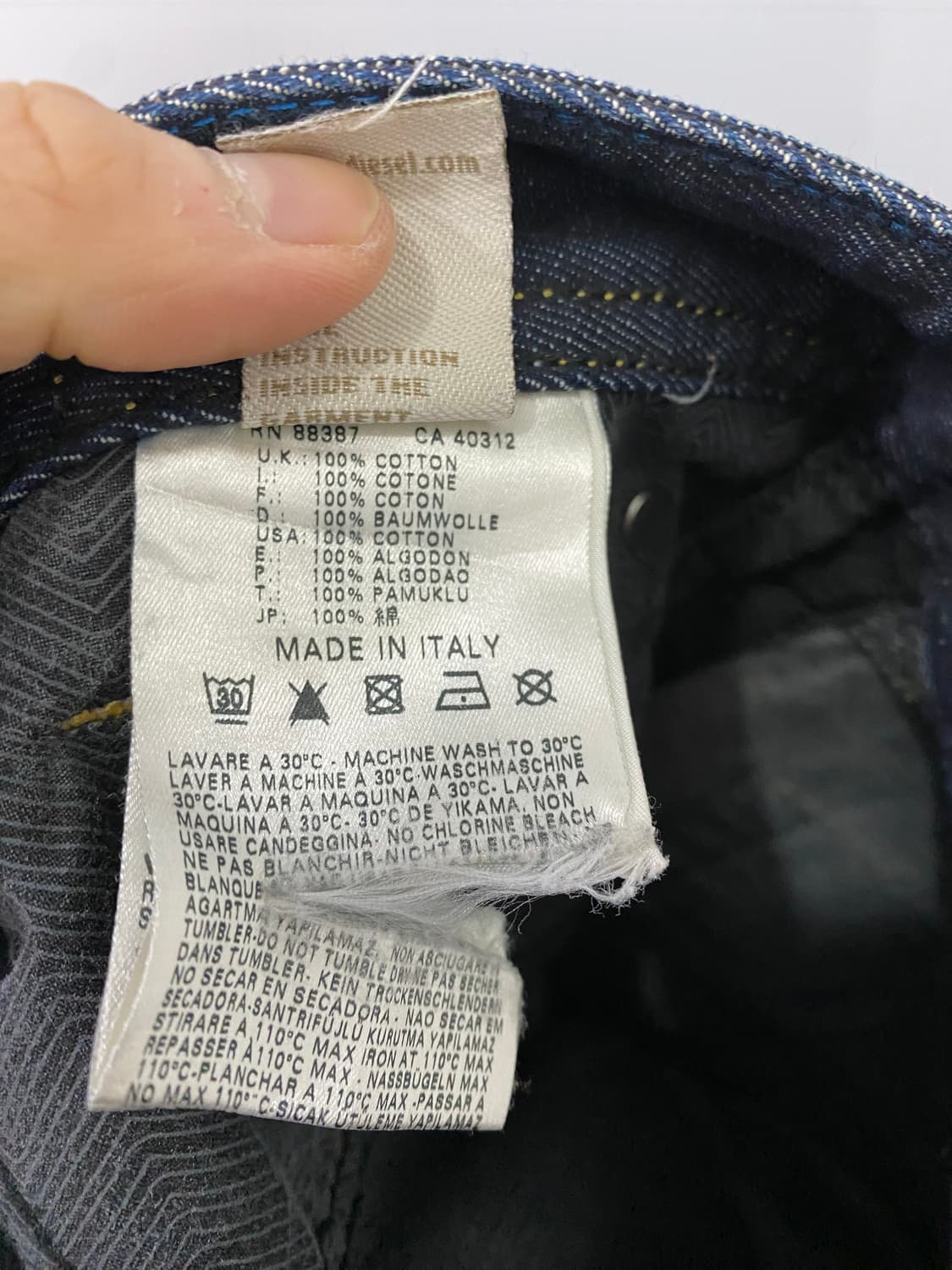 디젤 아디다스오리지날 콜라보 데님 팬츠(30) 상품이미지5