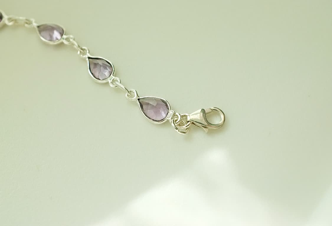 925실버 자수정 원석 데일리 팔찌 상품이미지8