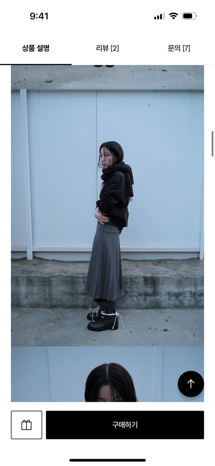 잡화룸 레이스업 미들 부츠 상품이미지5