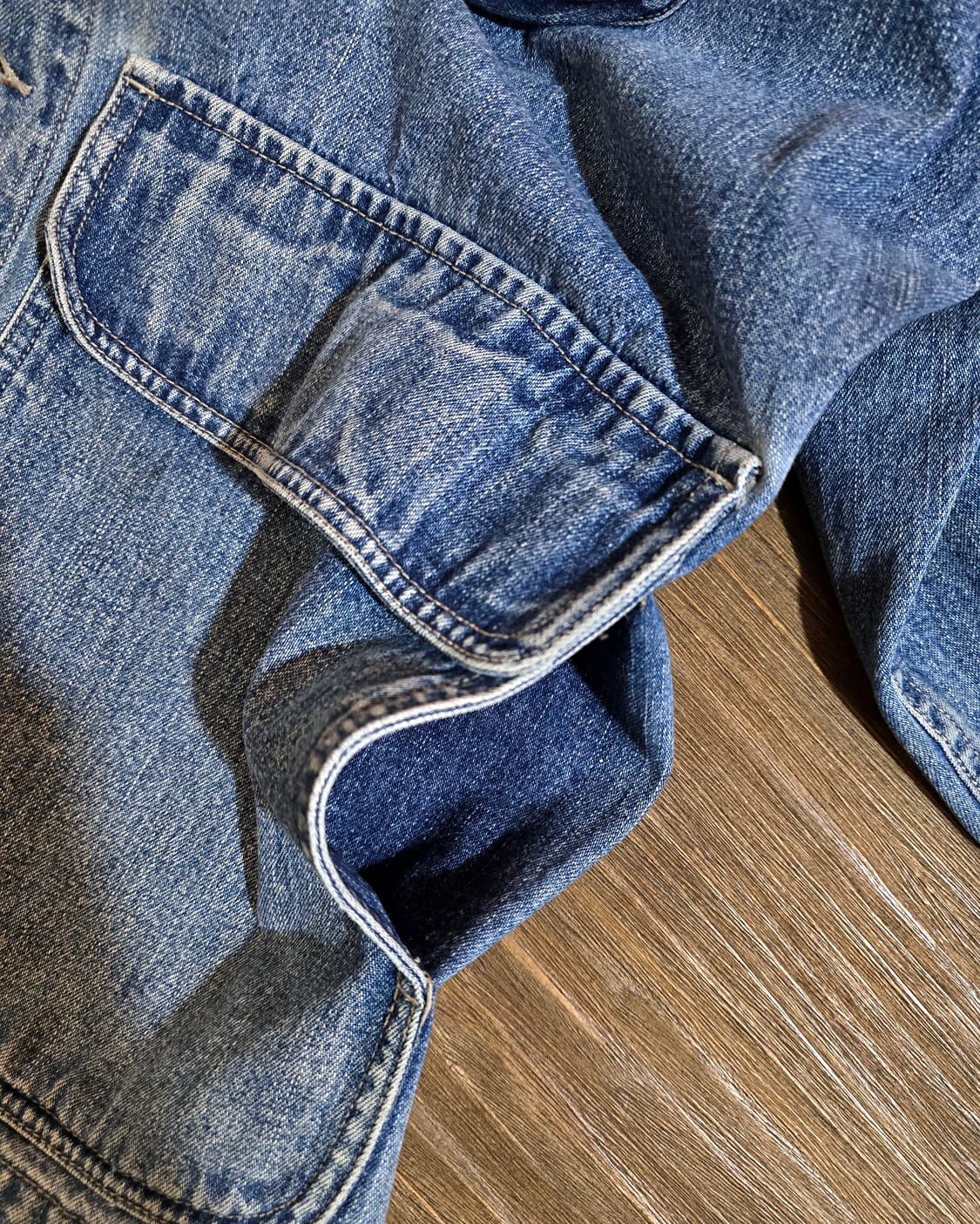 90s 리바이스 스웨이드 카라 데님 초어 자켓 (Levis) 상품이미지6